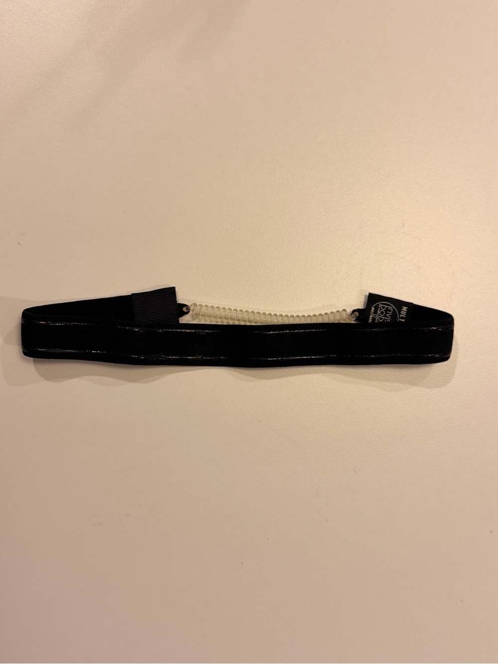 Black Velvet Stretch Headband with Clear Grip Teeth